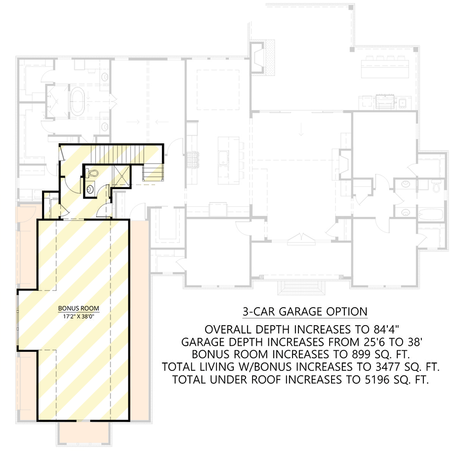 3-Car Garage (Paid Option) Optionally Finished Bonus Room 