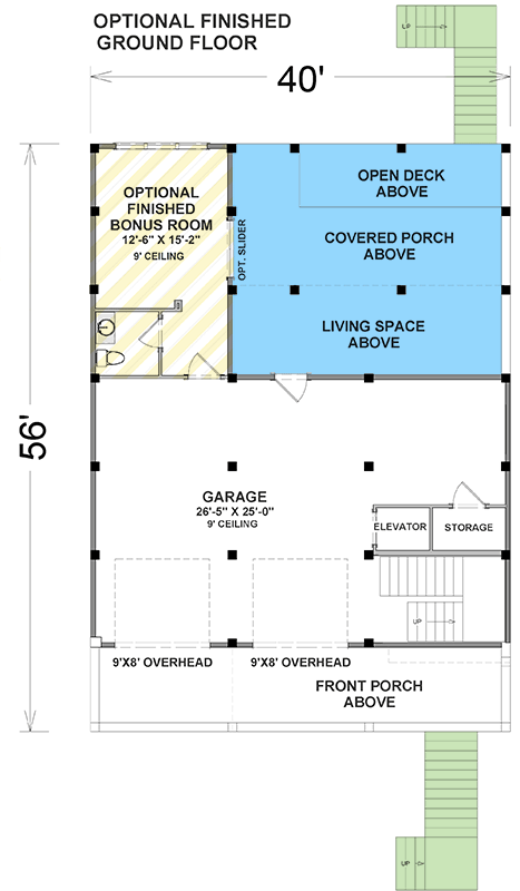 Lower Level With Optional Bonus Room ($150)