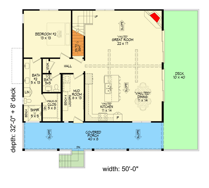 Plan 680337VR: 2-Story Mountain Home Plan with Great Room and Wrap ...