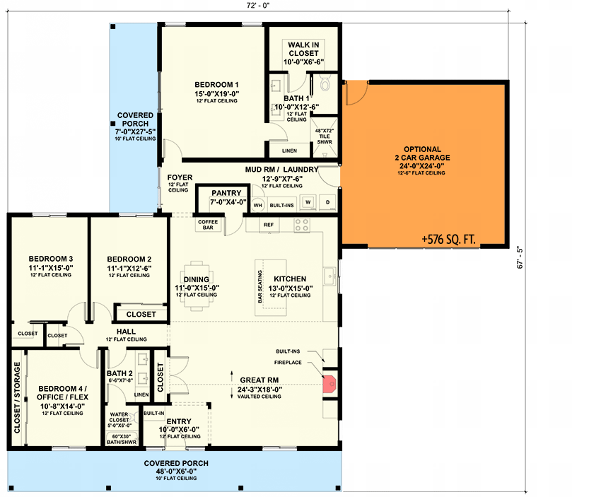 Optional 2-Car Front Garage (+$195)