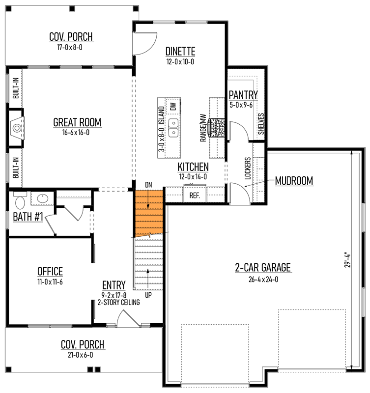Optional Basement Stairs Location