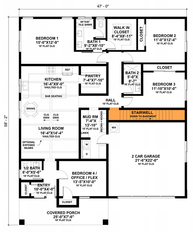 Optional Basement Stairs