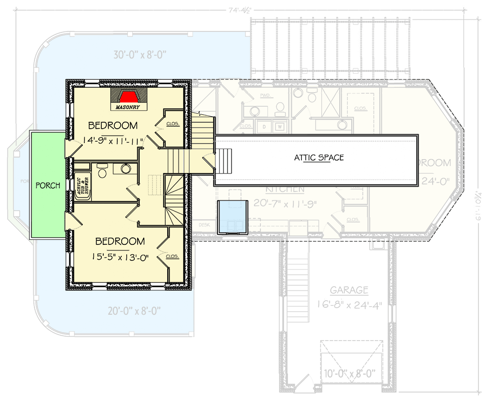 Plan 77656FB: Southern Traditional House Plan with Main Floor Master ...