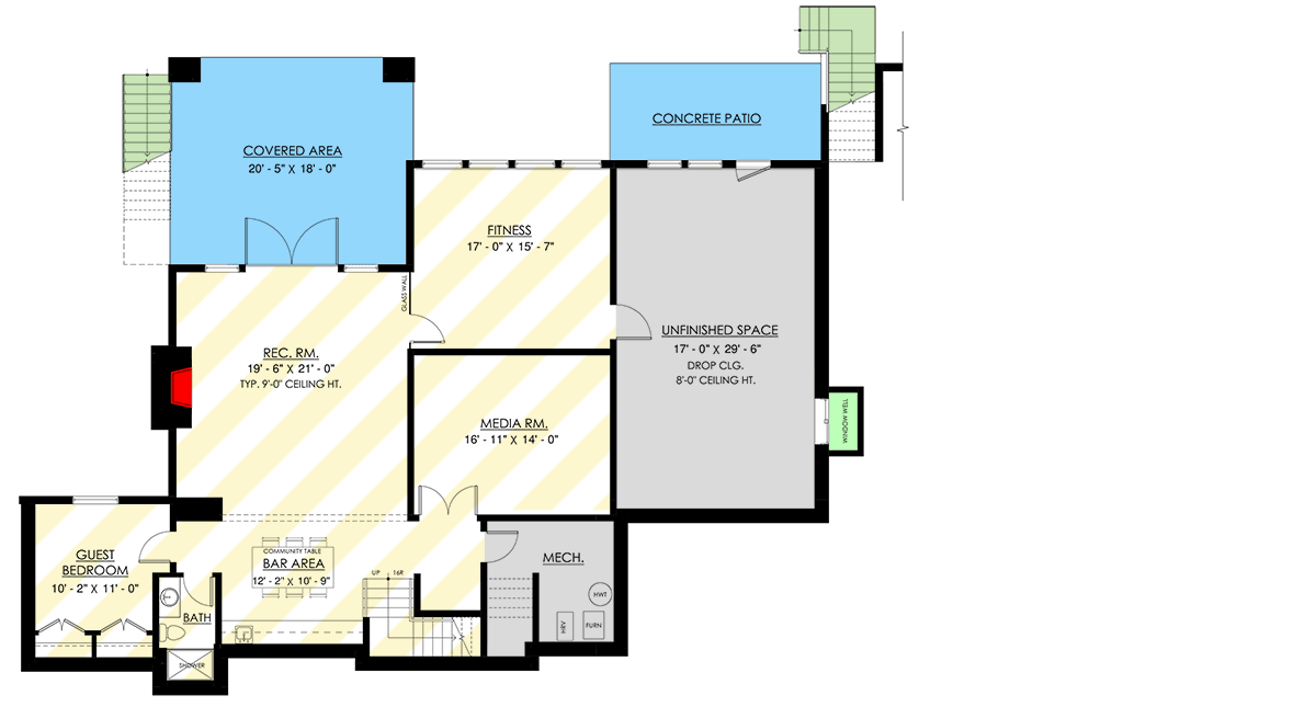 Optionally Finished Walkout Basement Foundation
