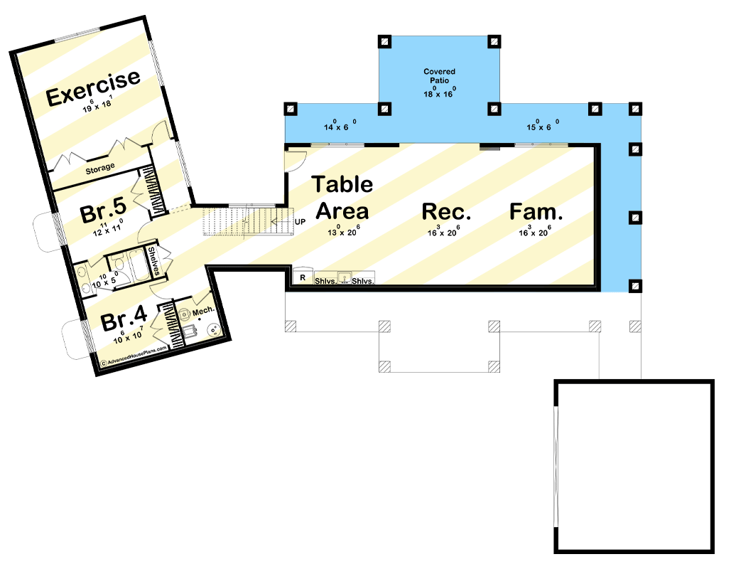 Finished Lower Level Layout Option (+$ Paid Option)