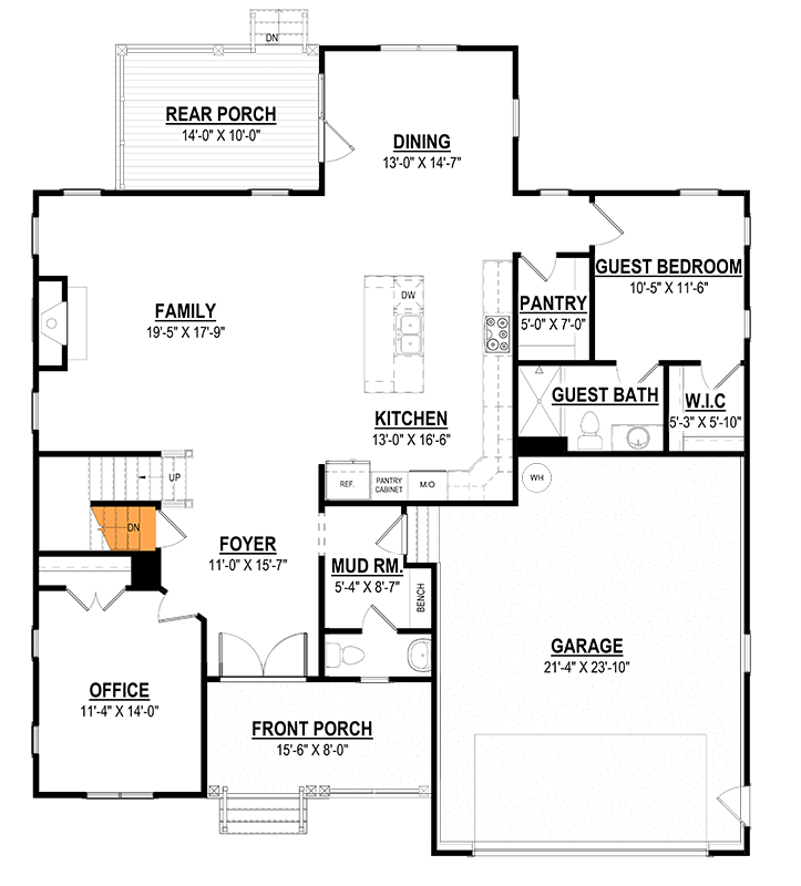 Optional Basement Stairs Locations