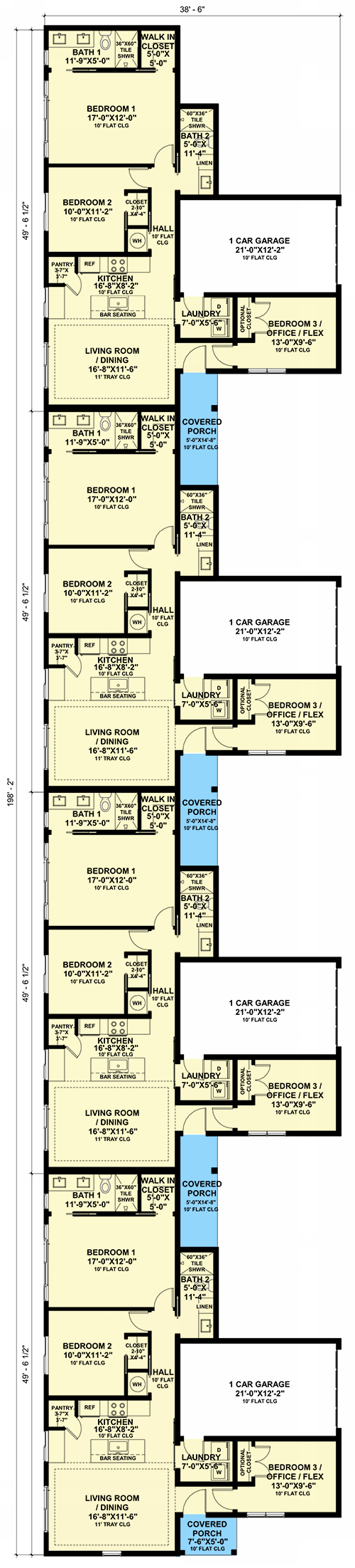 Full 4-Unit Structure Layout