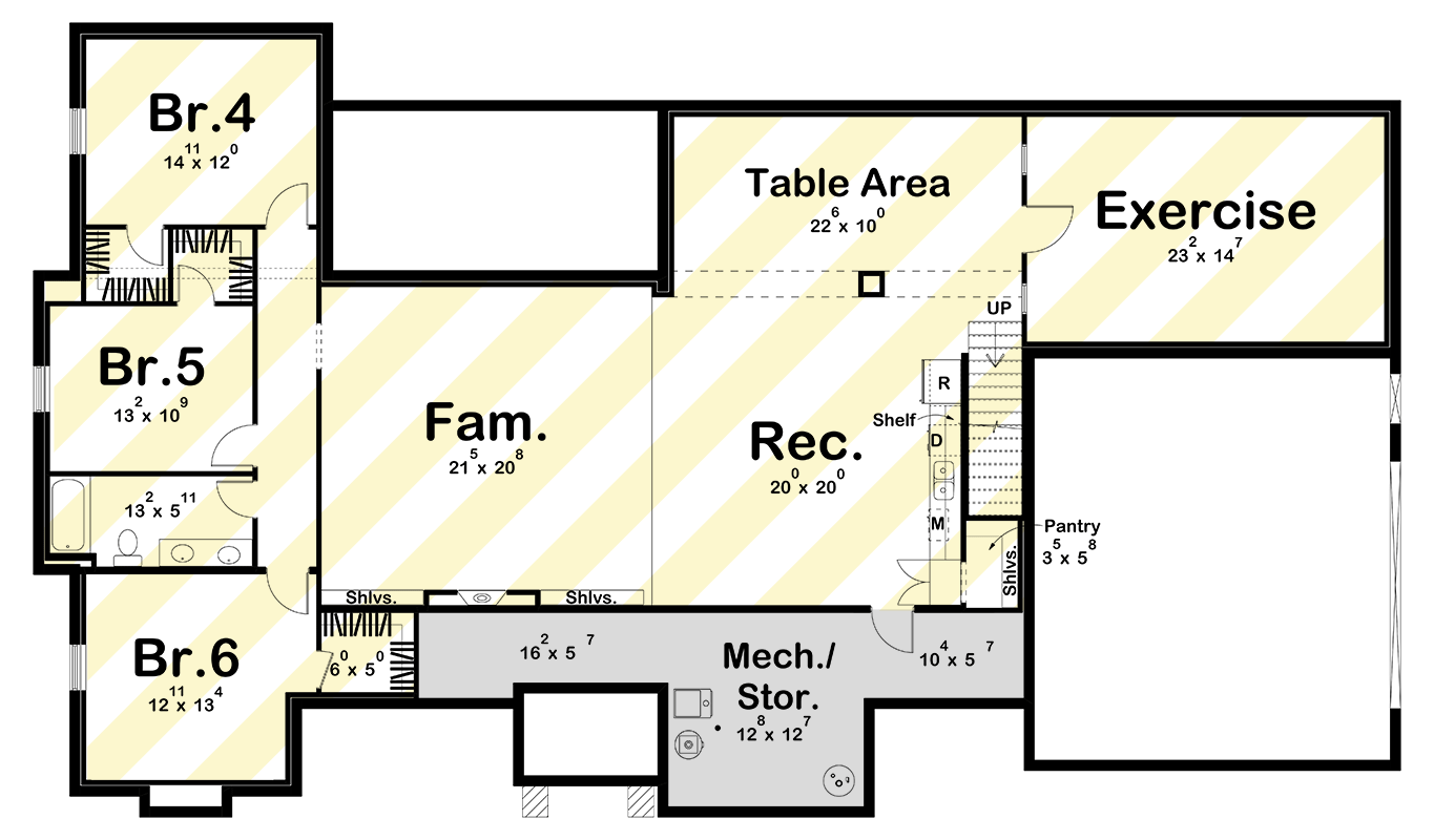 Lower Level Layout Option (+$ Paid Option