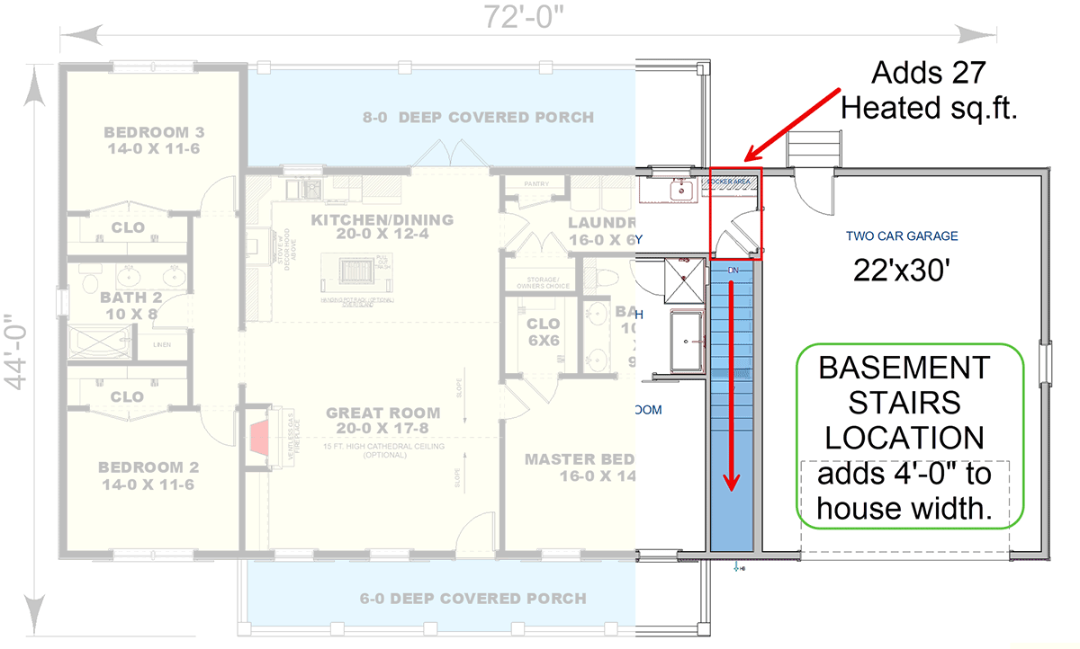 BVasement Stairs Location