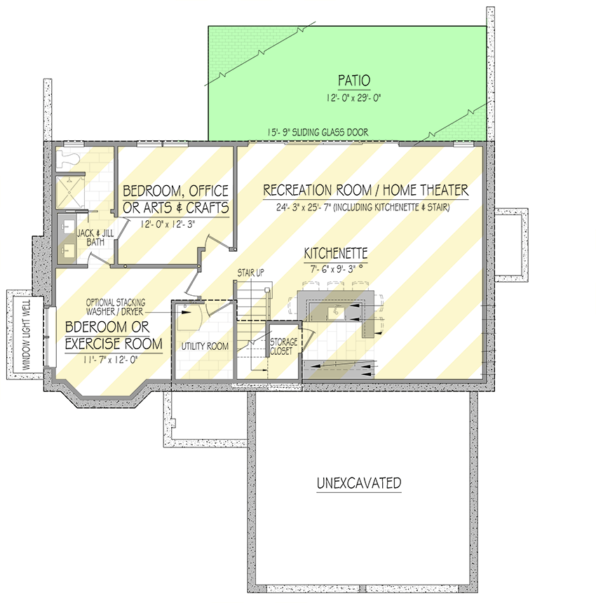 Optionally Finished Lower Level
