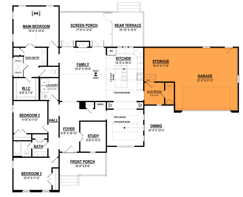 Optional 2-Car Front Garage (+$350)