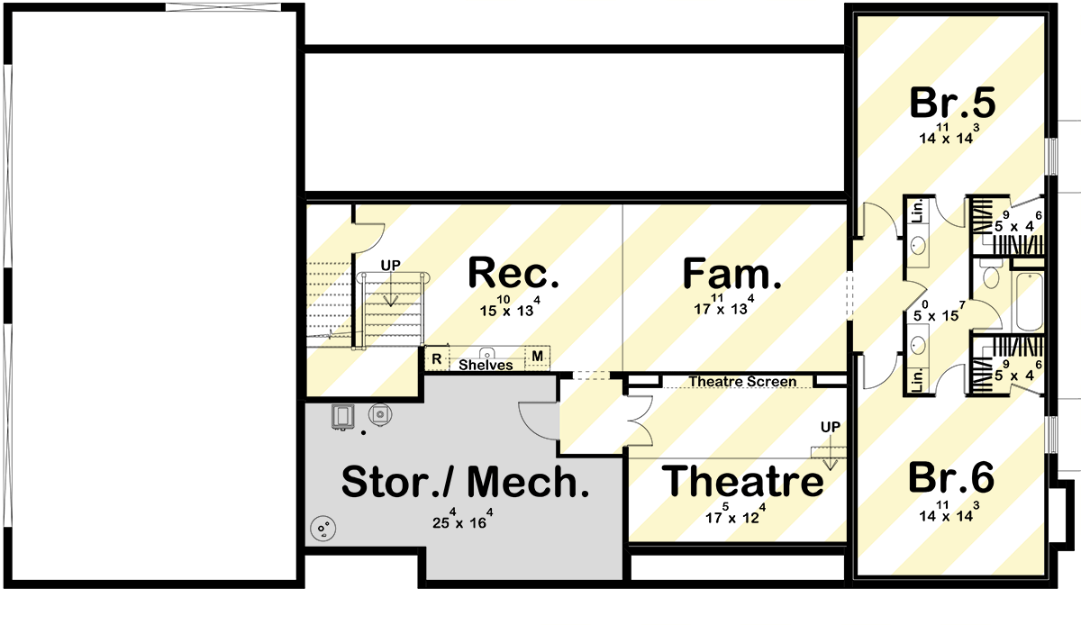 Lower Level Layout Option ($ Paid Option)