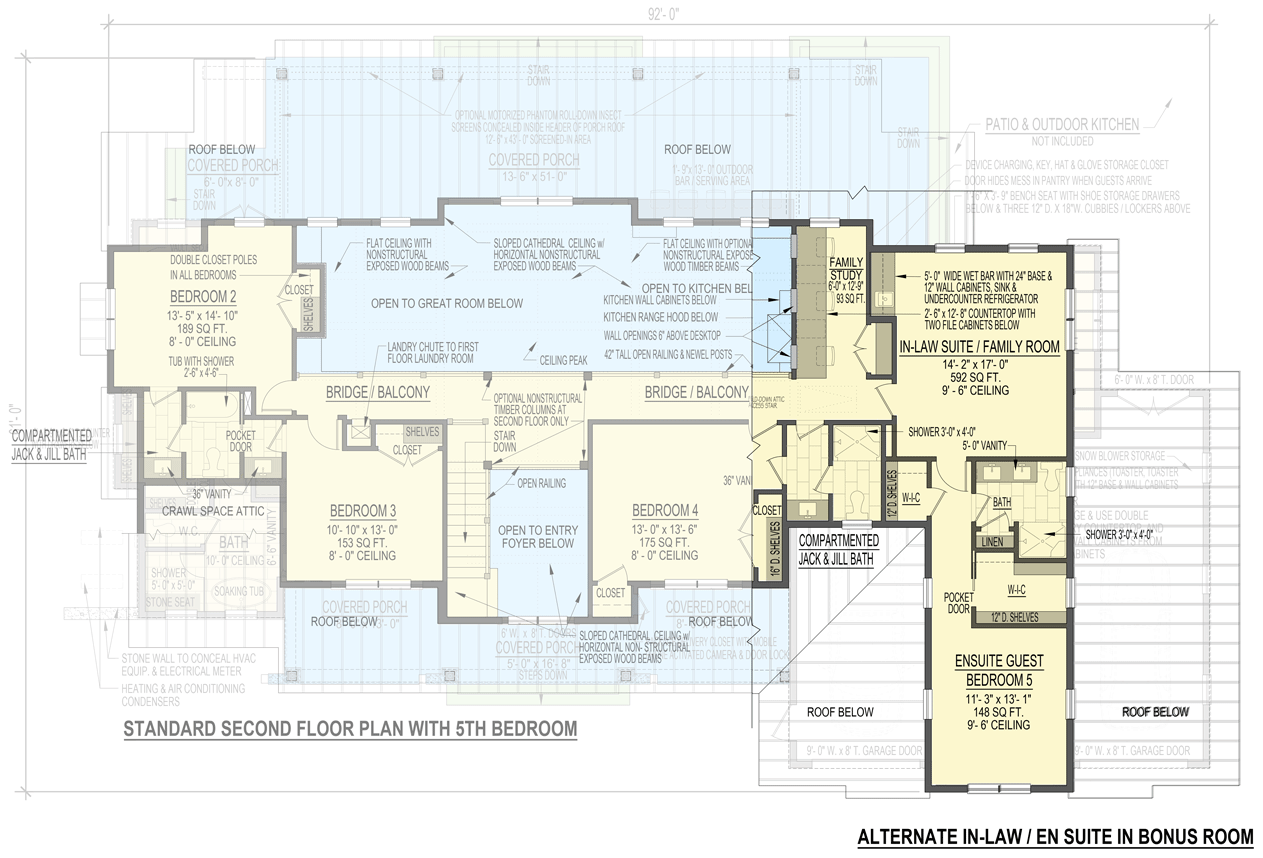 2nd Floor - Alternate 5-Bed w/ In-Law Suite (included)