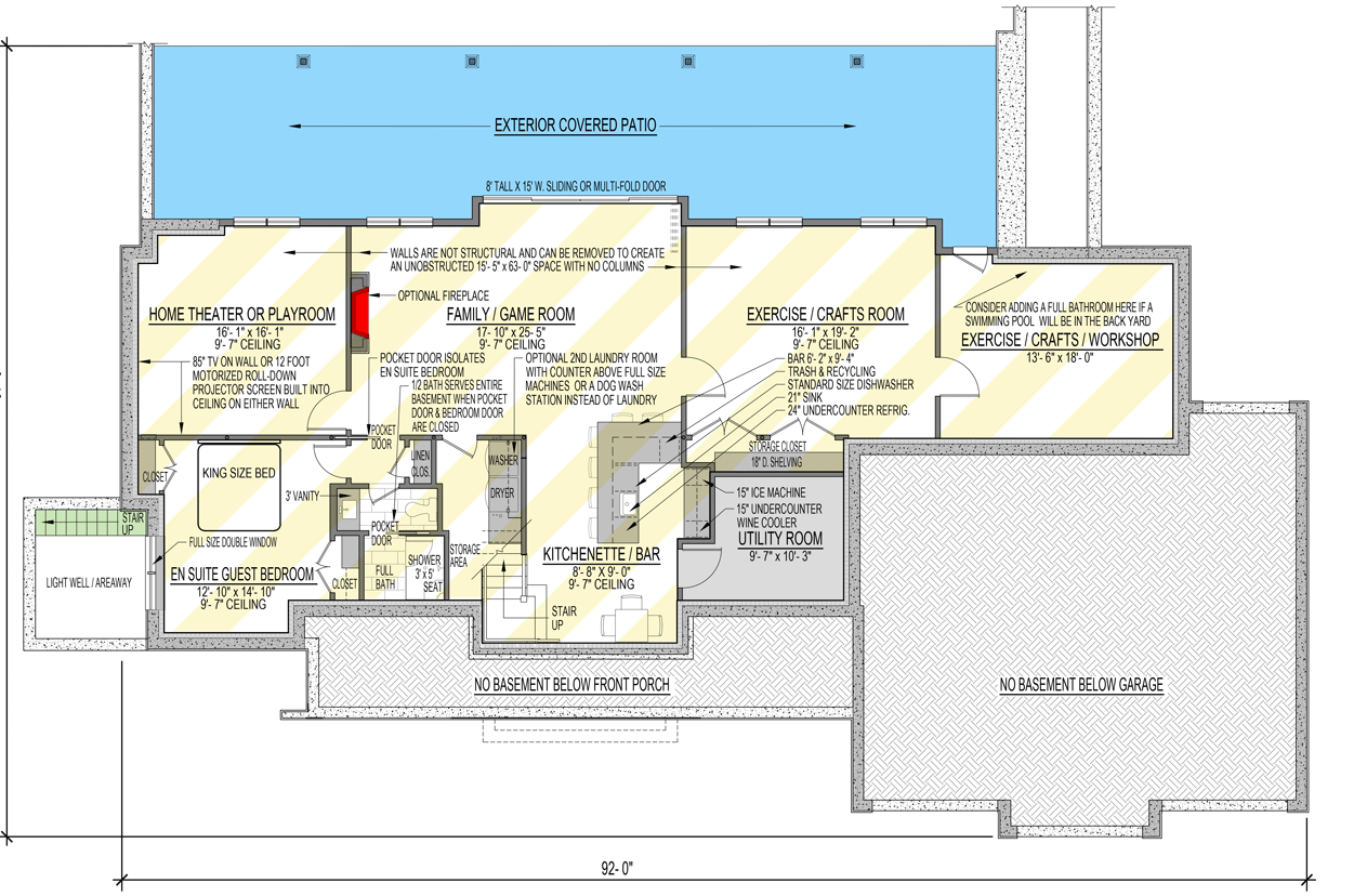 Finished Lower Level Layout Option (+$Paid Option)