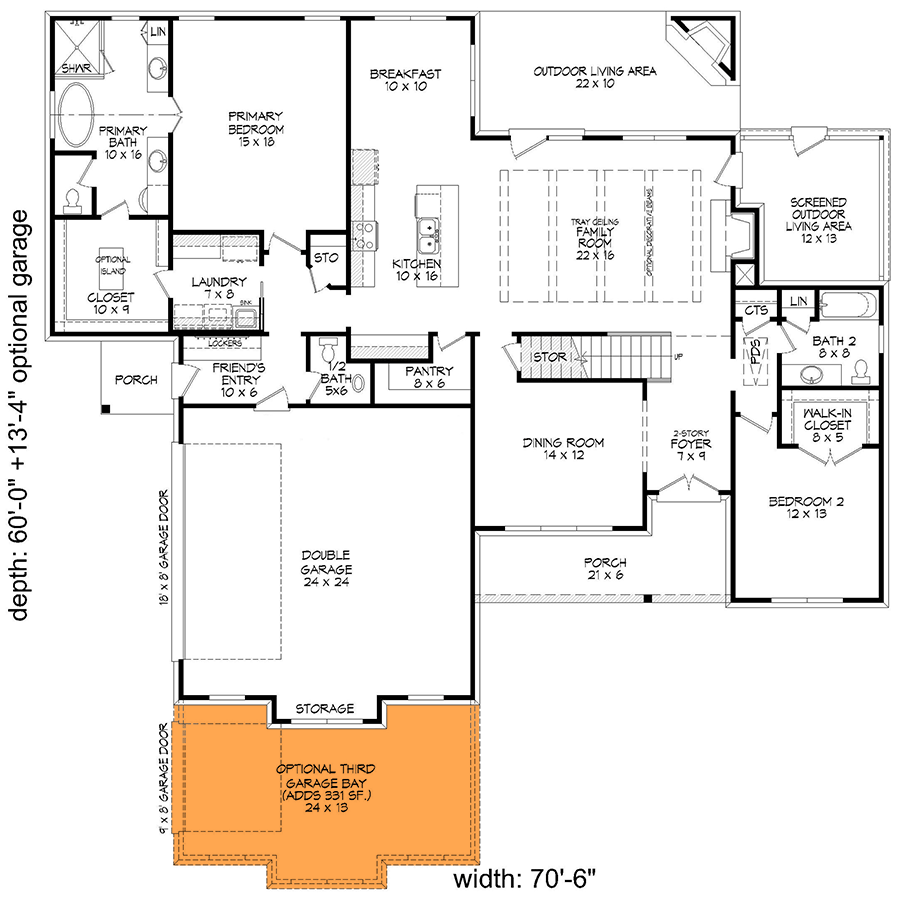 3-Car Garage Option ($ Paid Option)
