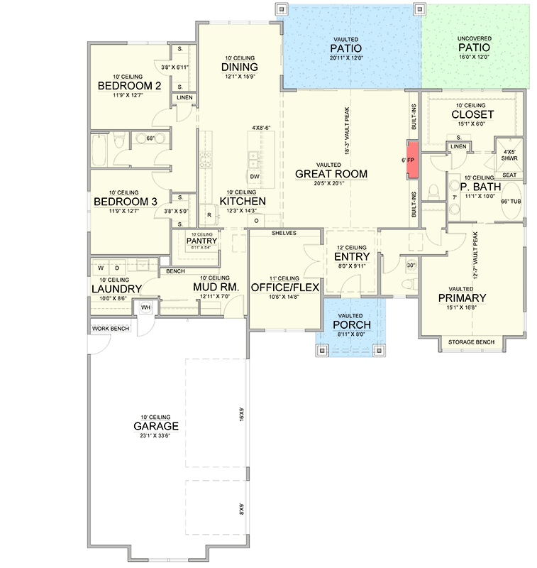 Main Level - Optional Main Level Layout ($ Paid Option)