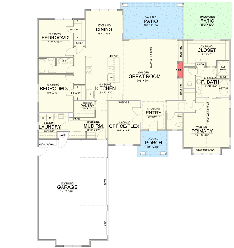 Main Level - Optional Main Level Layout ($ Paid Option)
