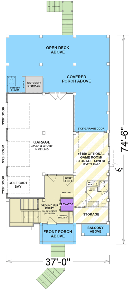 Optionally Finished Lower Level (Above Ground)