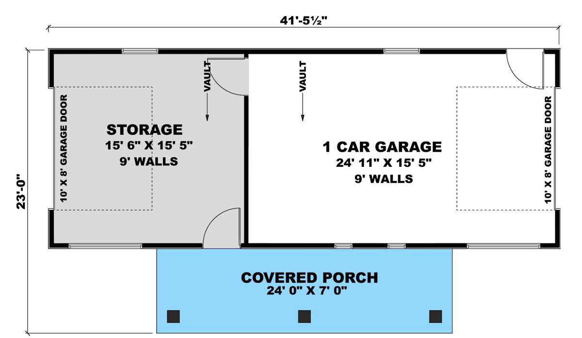 Plan 506054BRY: Modern Detached 1-Car Garage House Plan with Workshop