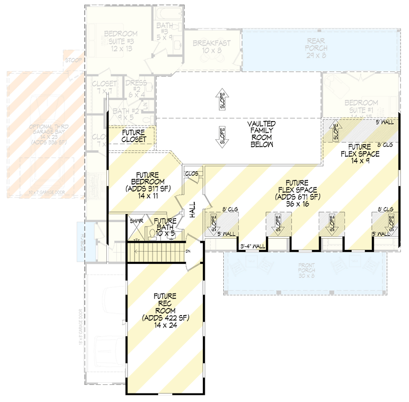 Optional Unfinished Upper Level