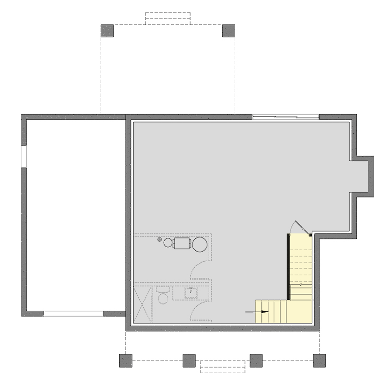Unfinished Lower Basement Level