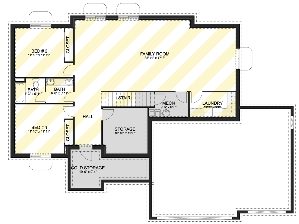 Optionally Finished Lower Level