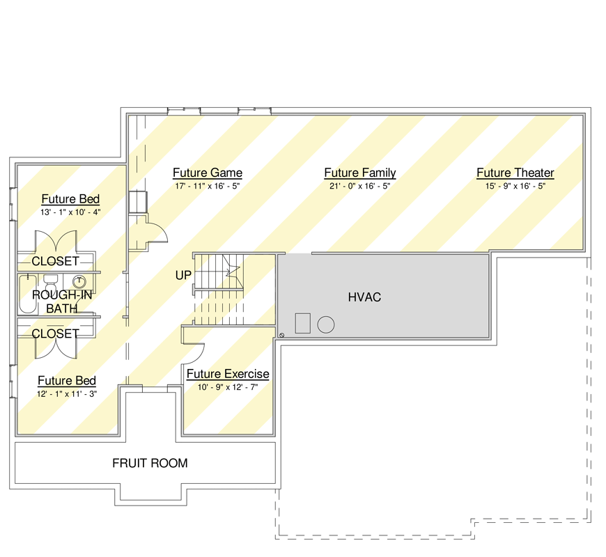 Optionally Finished Basement Level