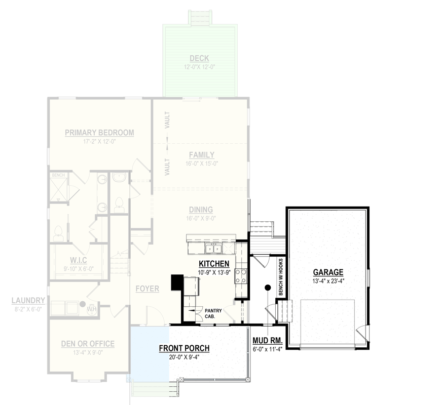 One-Car Garage Option (Paid Option $$$)