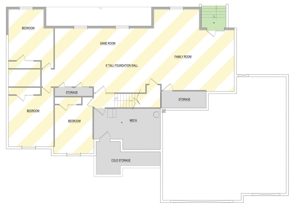 Optionally Finished Basement