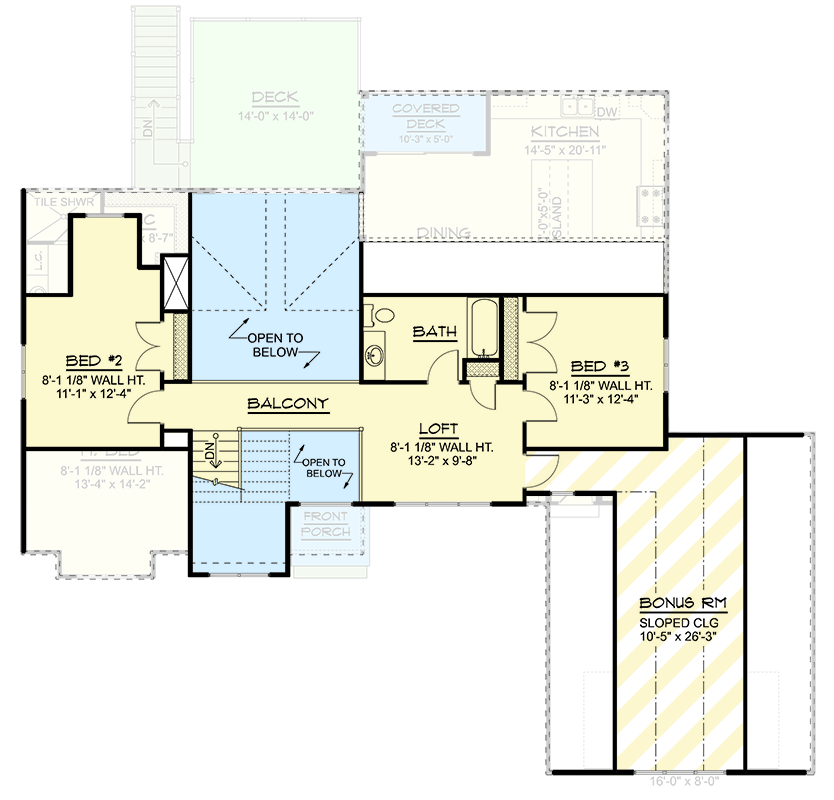 2nd Floor with Optionally Finished Bonus Room