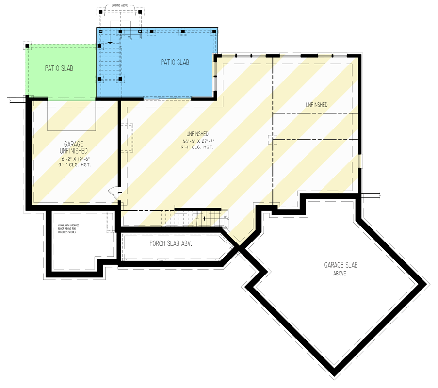 Optionally Finished Basement