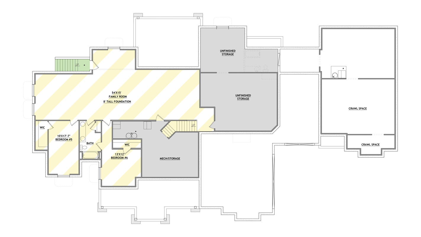 Optionally Finished Basement