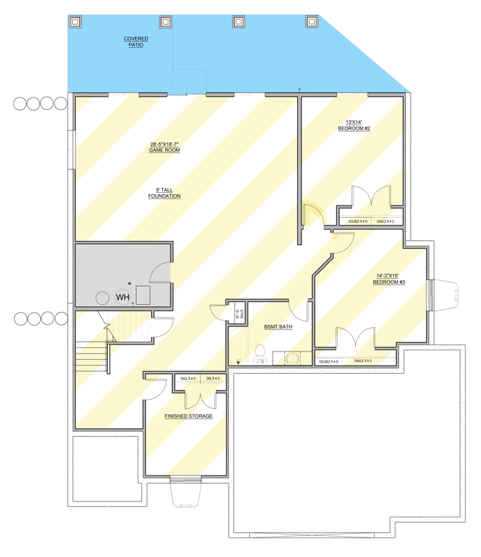 Optionally Finished Basement