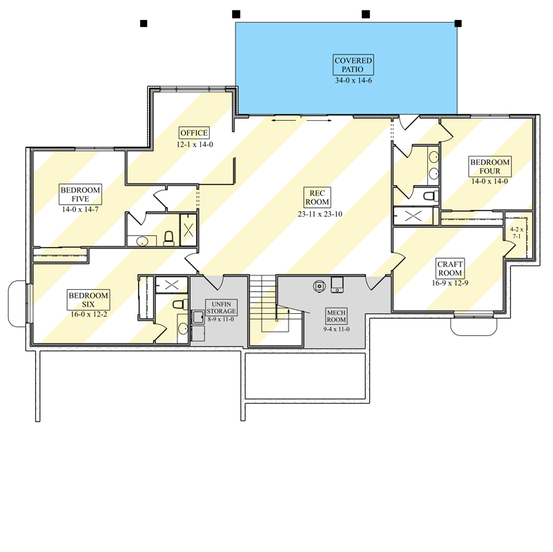Optionally Finished Basement