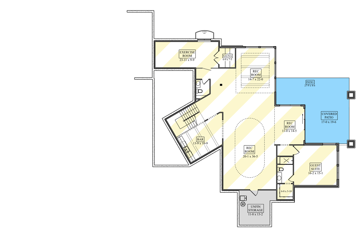 Optionally Finished Basement