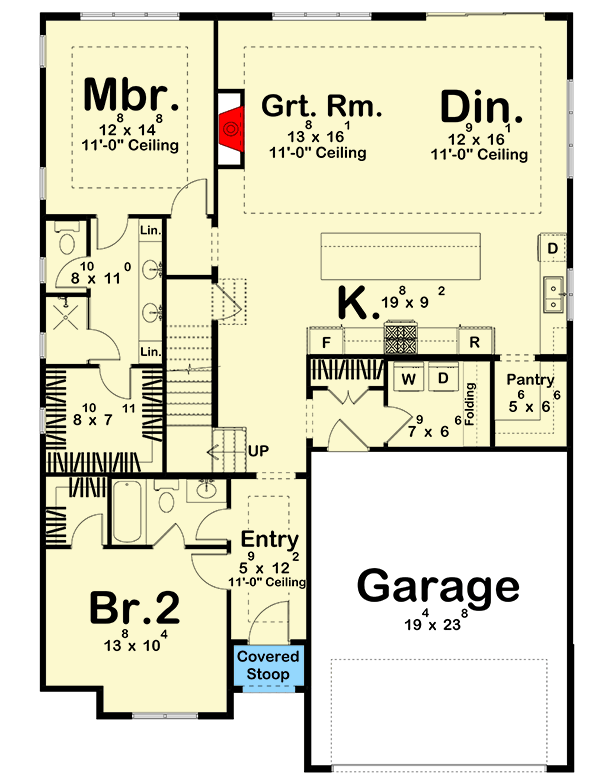 Main Level - Slab/Crawl Option