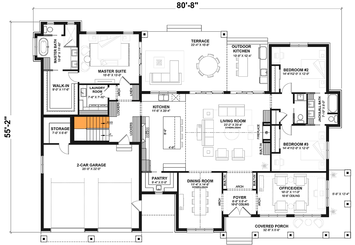 Main Level - Basement Stairs Location