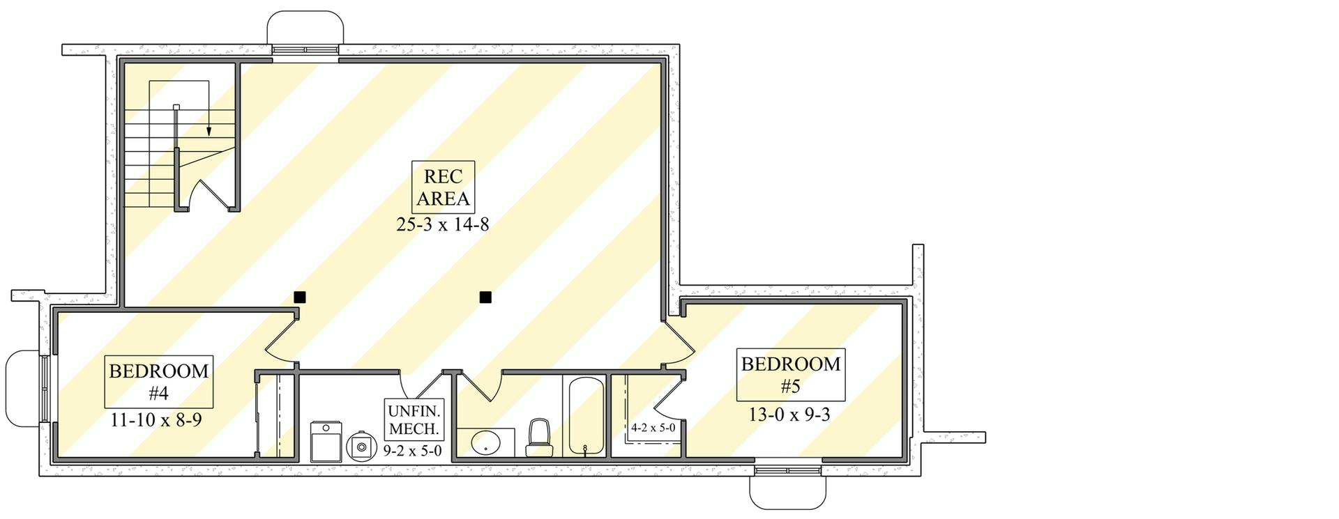 Optionally Finished Basement