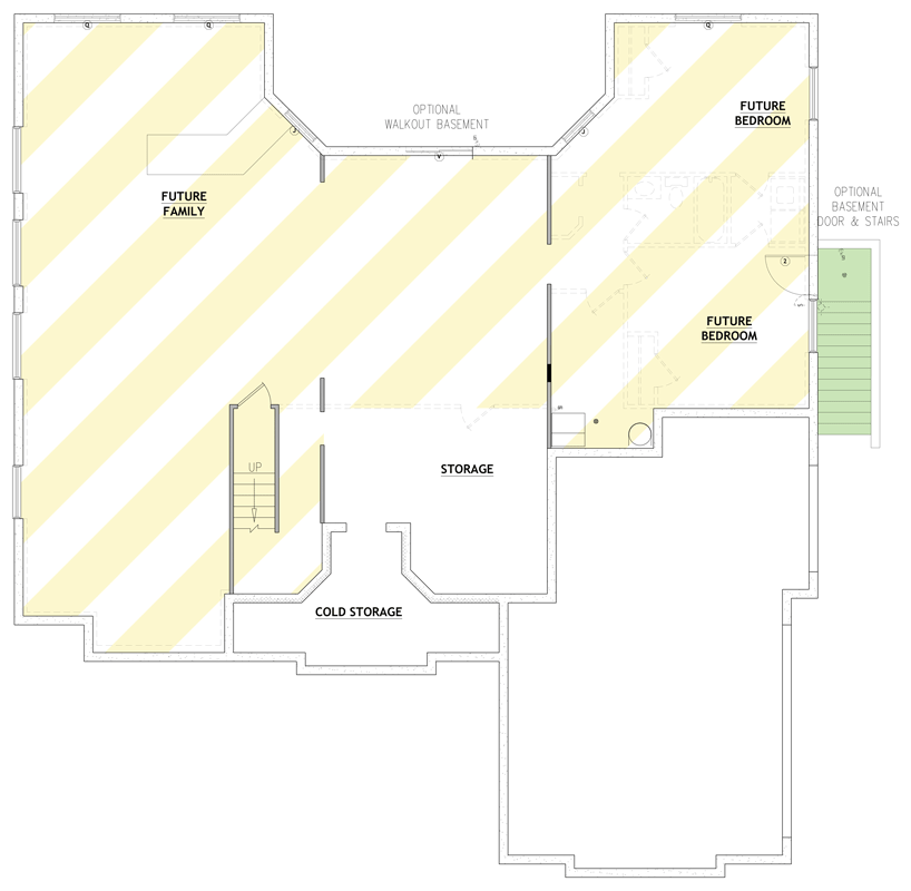 Optionally Finished Basement