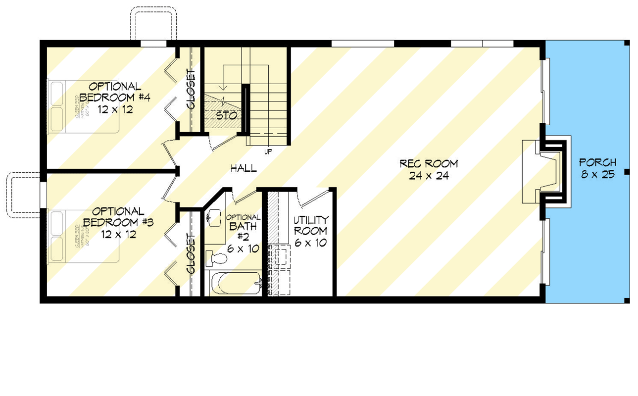 Optionally Finished Basement