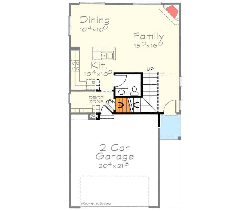 Main Level - Optional Basement Stairs Location