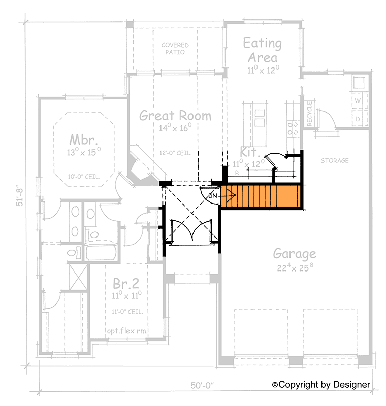 Main Level - Basement Stairs Location