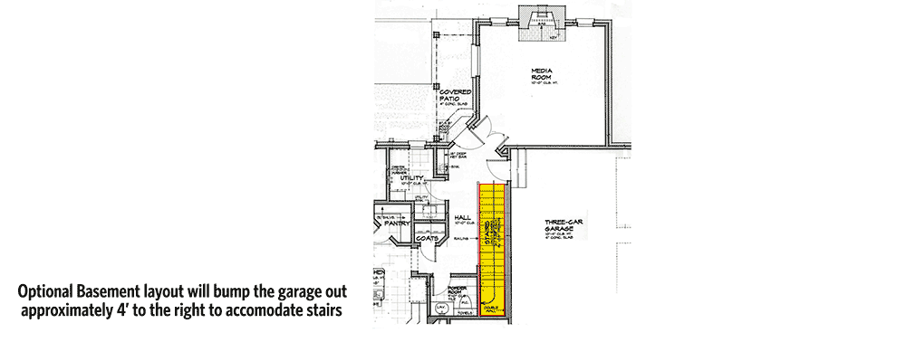 Optional Basement Stair Location