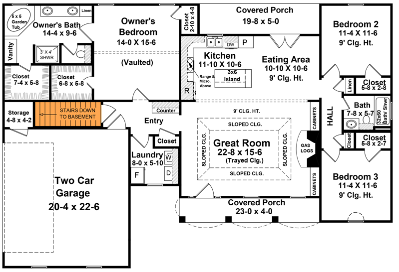 Optional Basement Stair Location