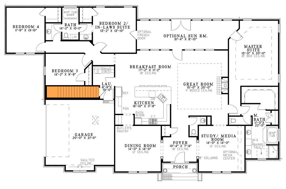 Optional Basement Stairs Location