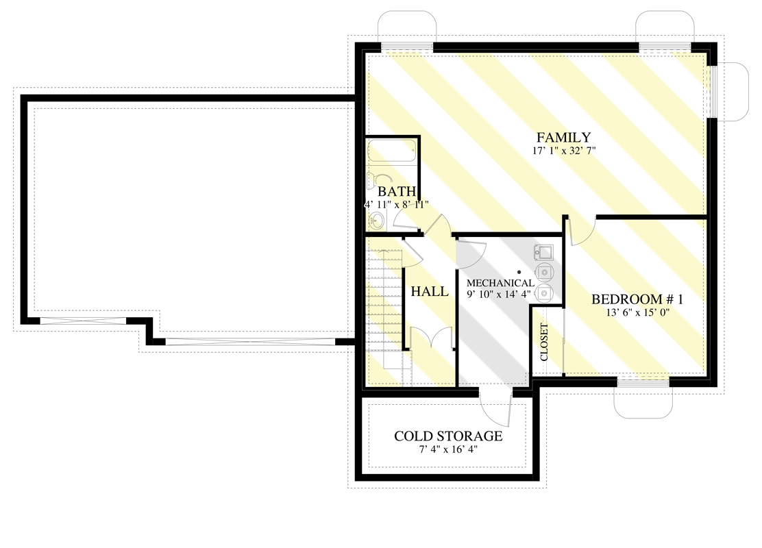 Optionally Finished Basement