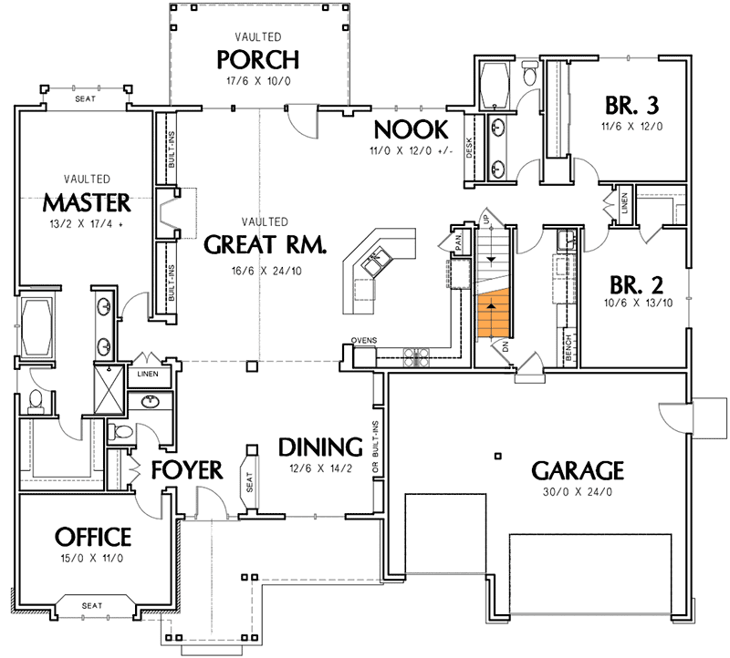 Basement stair location