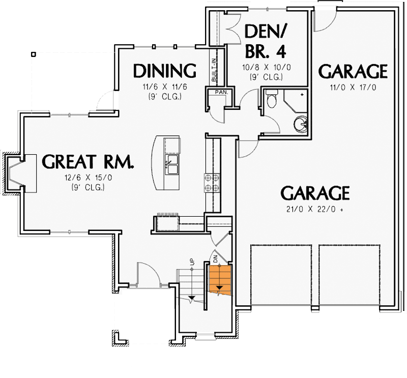 Basement stair location