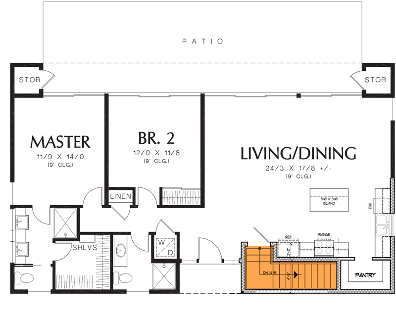 Optional Basement Stairs Location