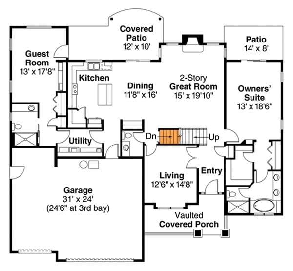 Optional Basement Stairs Location